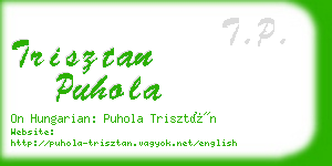 trisztan puhola business card